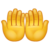 手掌向上emoji素材一 160x160像素