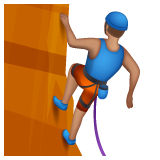 正在攀爬的人:中等肤色emoji素材一 160x160像素