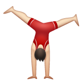 侧手翻的人:浅肤色emoji素材一 160x160像素