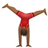 侧手翻的人:中等深色肤色emoji素材一 160x160像素