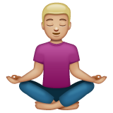 打坐的 人:中浅肤色emoji素材一 160x160像素