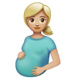 孕妇:中浅肤色emoji素材一 160x160像素