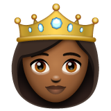 公主:中黑肤色emoji素材一 160x160像素