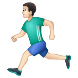 跑步者:浅肤色emoji素材一 160x160像素
