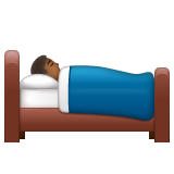 卧床者：中黑肤色emoji素材一 160x160像素