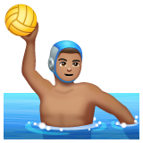 玩水球的人:中等肤色emoji素材一 160x160像素