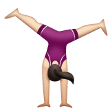 侧手翻的女人:浅肤色emoji素材一 160x160像素