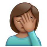 女性面部按摩:中等肤色emoji素材一 160x160像素