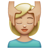女性按摩:中浅肤色emoji素材一 160x160像素