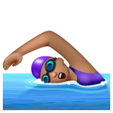 女子游泳:中等肤色emoji素材一 160x160像素
