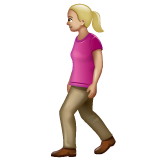行走的女人:中浅肤色emoji素材一 160x160像素