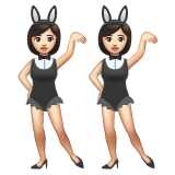 有兔子耳朵聚会的女人,1-2型emoji素材一 160x160像素