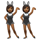 有兔子耳朵聚会的女人,5型emoji素材一 160x160像素