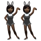 有兔子耳朵聚会的女人,6型emoji素材一 160x160像素