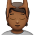 苹果系统里的按摩者:中黑肤色emoji表情