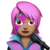 苹果系统里的女歌手:中等肤色emoji表情