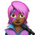 苹果系统里的女歌手:中黑肤色emoji表情