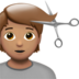 苹果系统里的理发师:中等肤色emoji表情