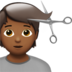 苹果系统里的理发师：中等深色肤色emoji表情