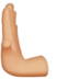 苹果系统里的向左推: 中等-浅肤色emoji表情