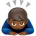 苹果系统里的男士鞠躬：中黑肤色emoji表情