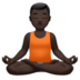 苹果系统里的打坐的男人：肤色暗淡emoji表情
