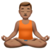 苹果系统里的打坐的男人：中等肤色emoji表情