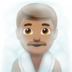 苹果系统里的蒸汽房男士：中等肤色emoji表情