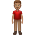 苹果系统里的男士站立：中等肤色emoji表情
