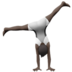 苹果系统里的侧手翻的人:深色肤色emoji表情