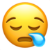 苹果系统里的困倦的脸emoji表情