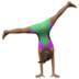 苹果系统里的侧手翻的女人:中等深色肤色emoji表情
