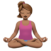 苹果系统里的打坐的女人：中等肤色emoji表情