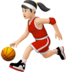 苹果系统里的打球的女人：浅肤色emoji表情