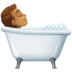Facebook上的洗澡者：中等肤色emoji表情
