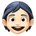 Facebook上的儿童：浅肤色emoji表情
