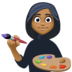 Facebook上的女艺术家:中黑肤色emoji表情