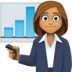 Facebook上的女上班族:中等肤色emoji表情