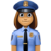Facebook上的女警官:中等肤色emoji表情