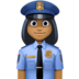 Facebook上的女警官:中黑肤色emoji表情