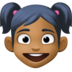 Facebook上的女孩:中黑肤色emoji表情