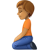 Facebook上的下跪者:中等肤色emoji表情