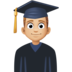 Facebook上的男学生:中浅肤色emoji表情