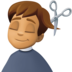 Facebook上的男士理发：中等肤色emoji表情