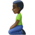 Facebook上的跪着的男人:深色肤色emoji表情