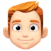 Facebook上的男士:浅肤色,红发emoji表情