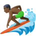 Facebook上的男子冲浪:深色肤色emoji表情