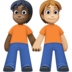 Facebook上的手牵手:深色肤色,中浅肤色emoji表情