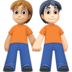 Facebook上的手牵手:中浅肤色,浅肤色emoji表情