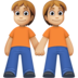 Facebook上的手牵手:中浅肤色emoji表情
